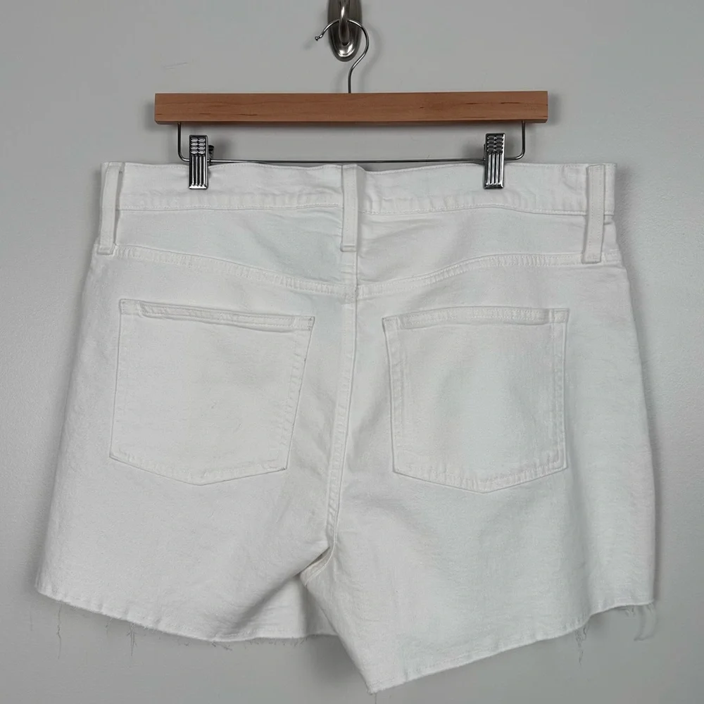 J. Crew High Rise Denim Short White 4” Size 33 BF382 NEW - Picture 6 of 10